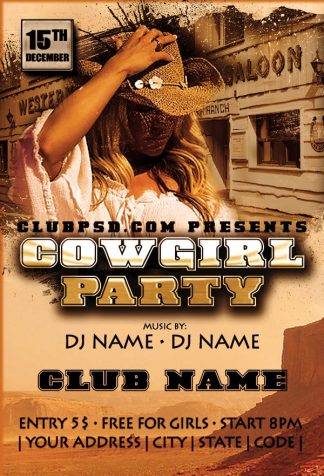 Cowgirl Party cowgirl party Event flyers