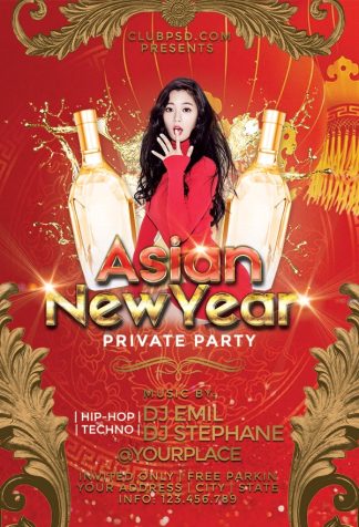New Year Asian new year asian Community flyers