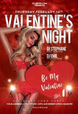 Red Valentine Night red valentine night Seasonal flyers