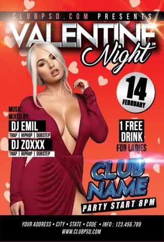 Valentine Night valentine night Seasonal flyers