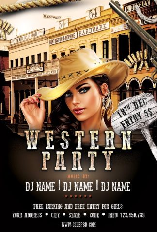 Western Party western party Event flyers
