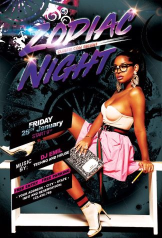Zodiac Night zodiac night Event flyers