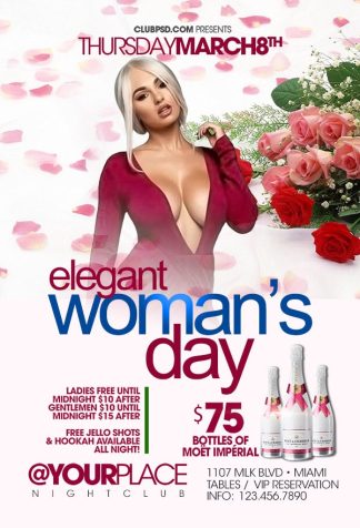 Elegant Womans Day elegant womans day Event flyers