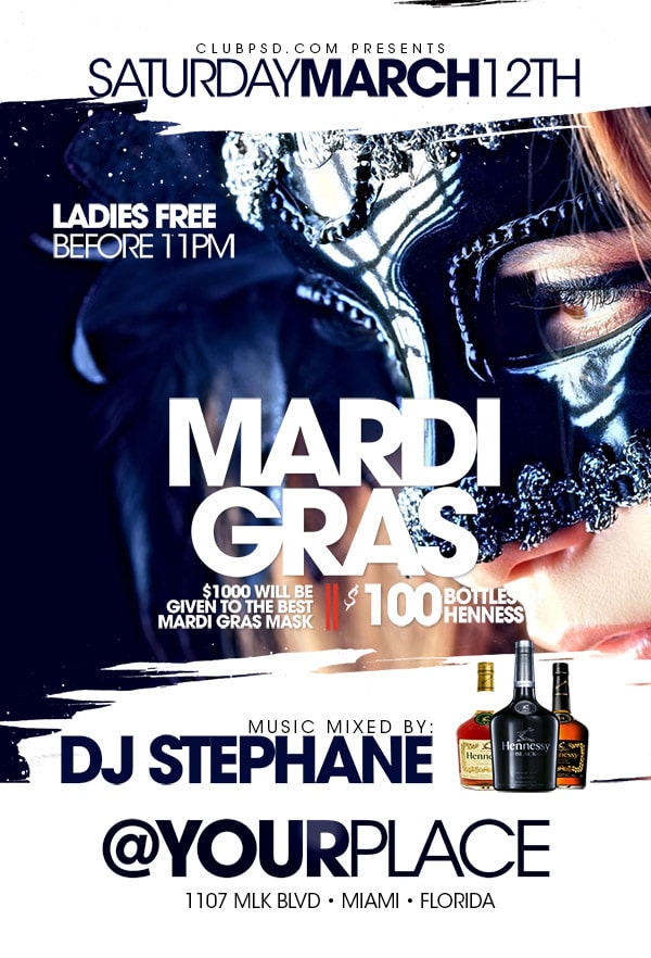 Mardi Gras Night mardi gras night Seasonal flyers