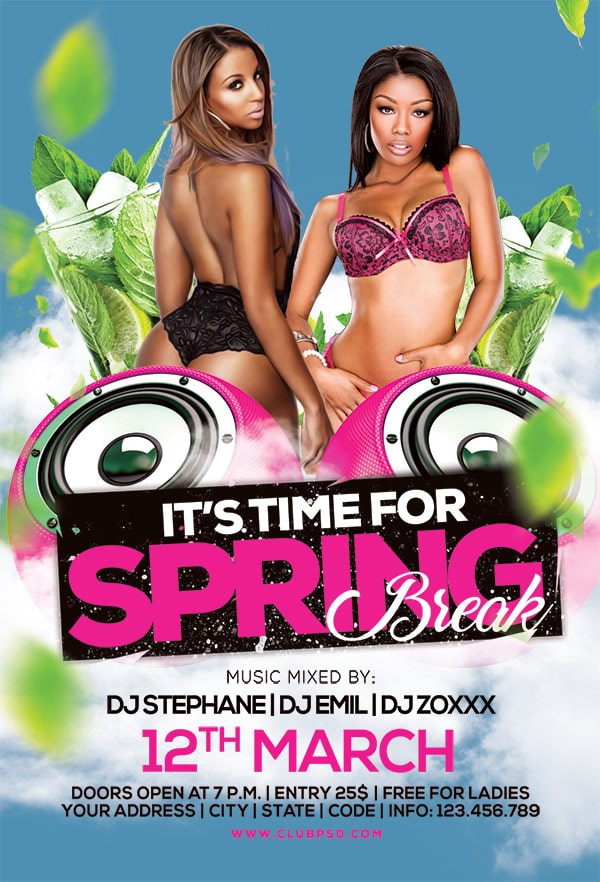 Spring Break Time spring break time Seasonal flyers