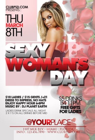 Womans Day Party womans day party Event flyers