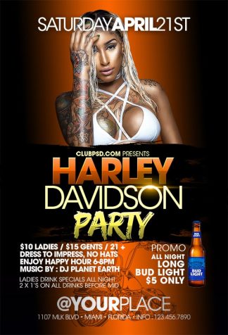 Harley Girls harley girls Event flyers