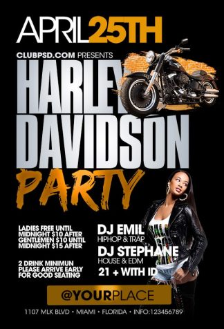 Harley Party harley party Event flyers
