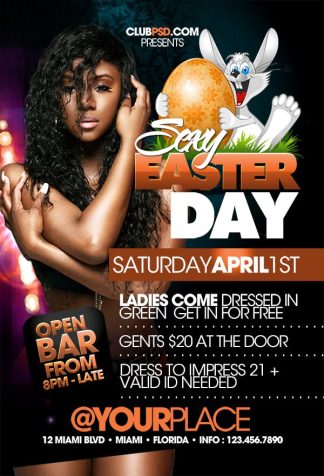 Sexy Easter Day sexy easter day Seasonal flyers