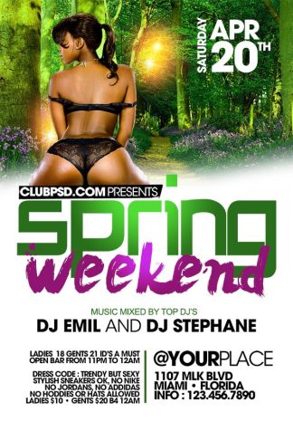 Spring Weekend Party spring weekend party Seasonal flyers