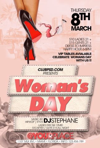 White Womans Day white womans day Event flyers