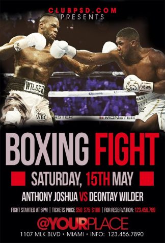 Boxing Fight boxing fight Event flyers