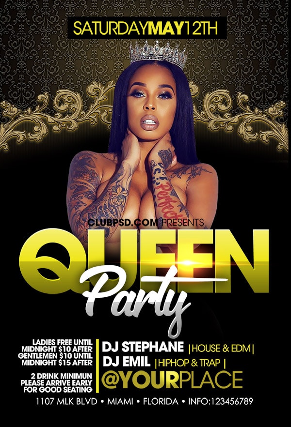 Queen Party queen party Seasonal flyers