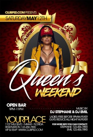 Queens Weekend queens weekend Seasonal flyers