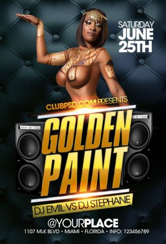 Golden Paint golden paint Event flyers