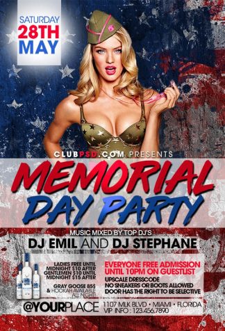 Memorial Day Party Night memorial day party night Seasonal flyers