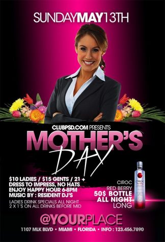Mothers Day Party Night mothers day party night Seasonal flyers