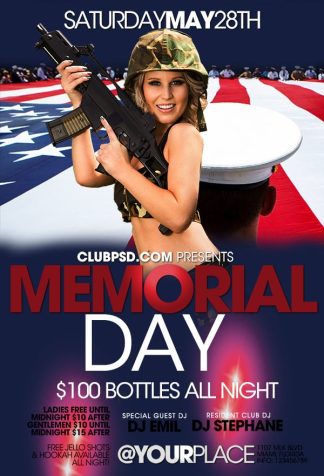 Sexy Memorial Day Party sexy memorial day party Seasonal flyers