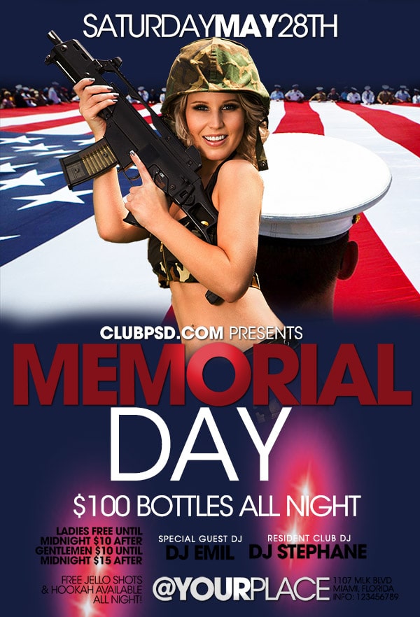 Sexy Memorial Day Party sexy memorial day party Seasonal flyers