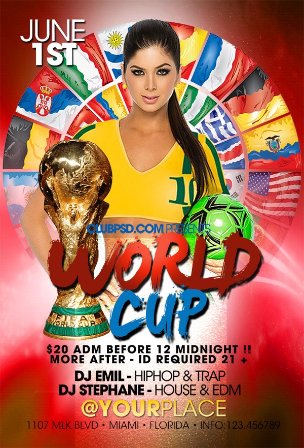 World Cup Party world cup party Event flyers
