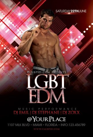 Lgbt Edm lgbt edm Comunity flyers