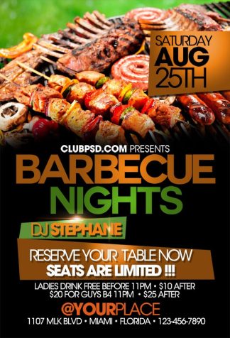 Barbecue Nights barbecue nights Event flyers