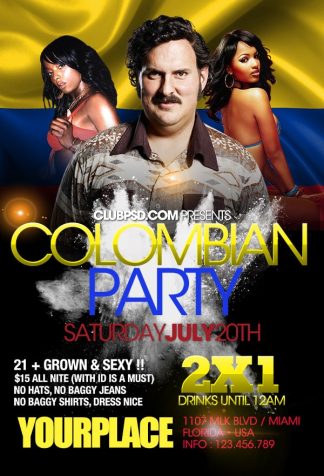 Colombian Party Day colombian party day Community flyers
