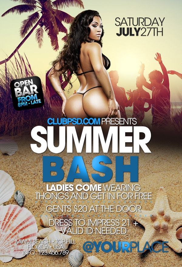 Summer Bash Party summer bash party Seasonal flyers