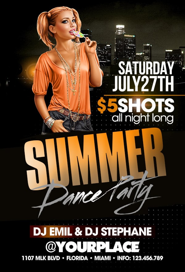 Summer Dance Party summer dance party Seasonal flyers