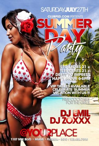 Summer Day Party summer day party Seasonal flyers
