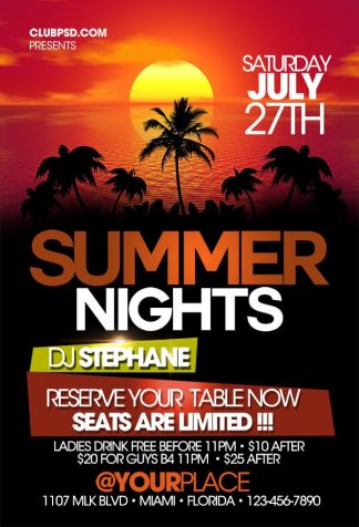 Summer Nights summer nights Seasonal flyers