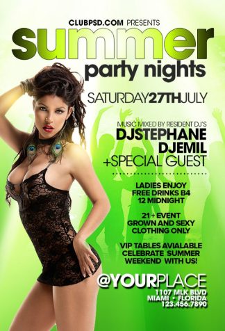 Summer Party Night summer party night Seasonal flyers