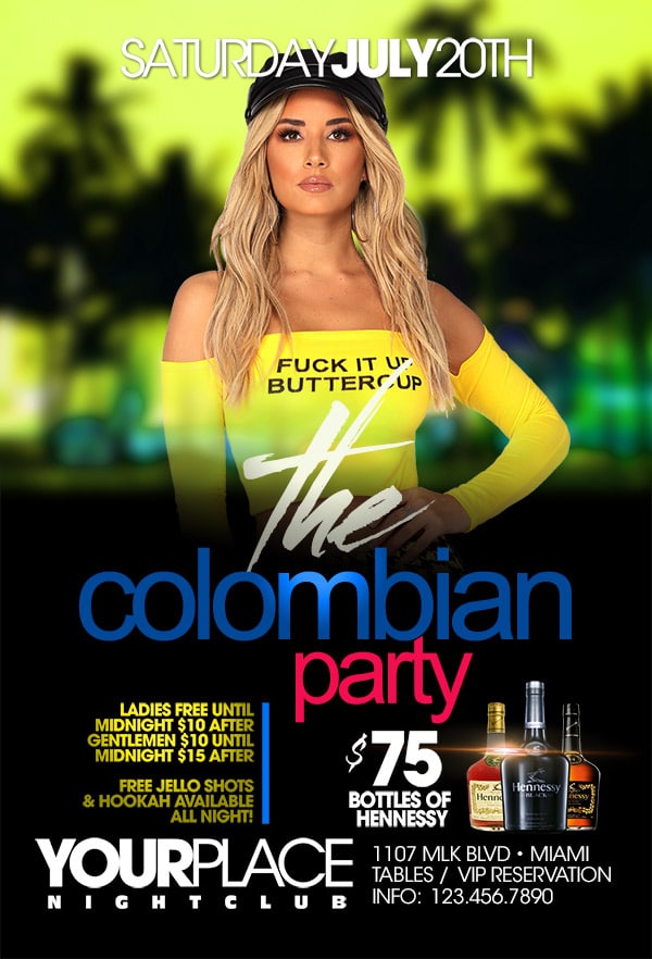 The Colombian Party the colombian party Community flyers