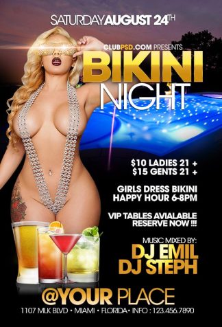 Bikini Party Night bikini party night Seasonal flyers