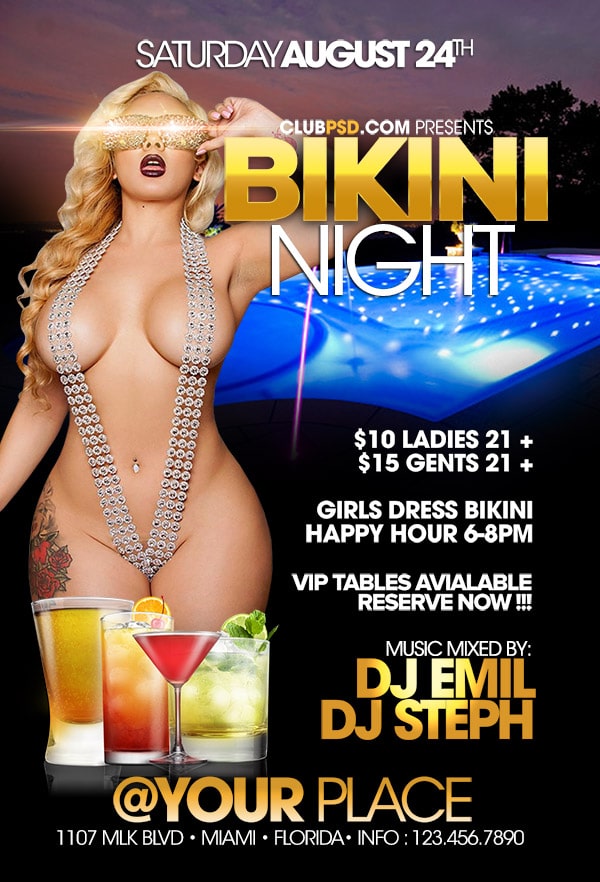Bikini Party Night bikini party night Seasonal flyers
