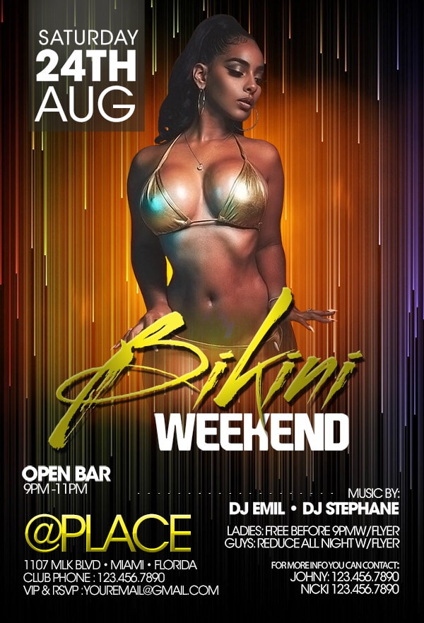Bikini Sexy Weekend bikini sexy weekend Seasonal flyers