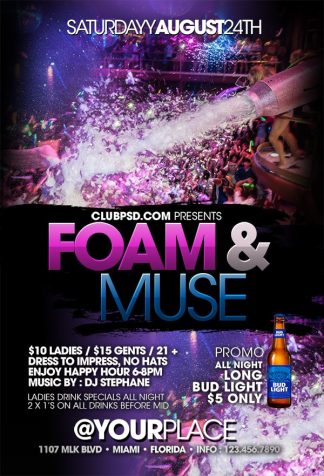 Foam And Mousse foam and mousse Event flyers