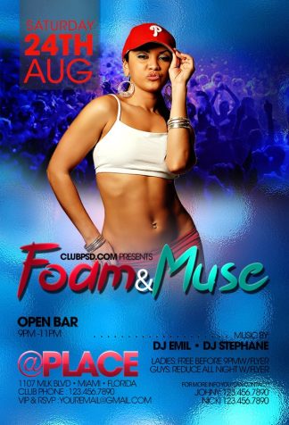 Foam And Mousse Party foam and mousse party Event flyers