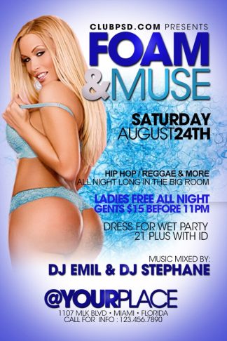 Foam Hot Party foam hot party Event flyers