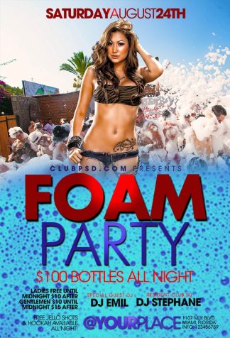 Foam Sexy Party foam sexy party Event flyers