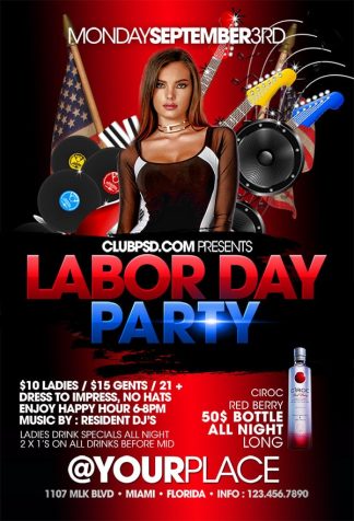 Labor Day Dance Party labor day dance party Seasonal flyers