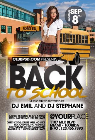 School Bus Party school bus party Seasonal flyers