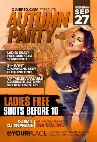 Autumn Sexy Party autumn sexy party Seasonal flyers