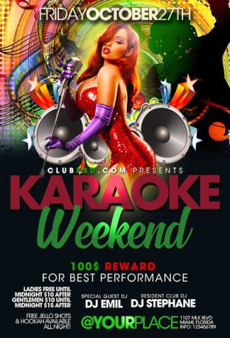 Karaoke Weekend karaoke weekend Event flyers