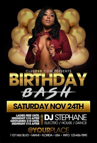 Birthday Party Bash birthday party bash Event flyers