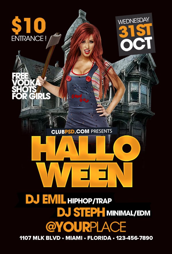 Bloody Halloween bloody halloween Seasonal flyers