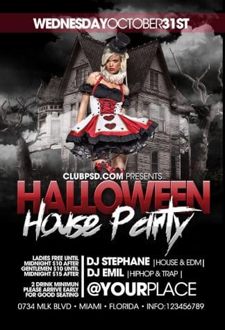 Halloween House Party halloween house party Seasonal flyers