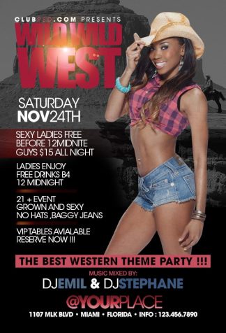 Wild Wild Western wild wild western Event flyers