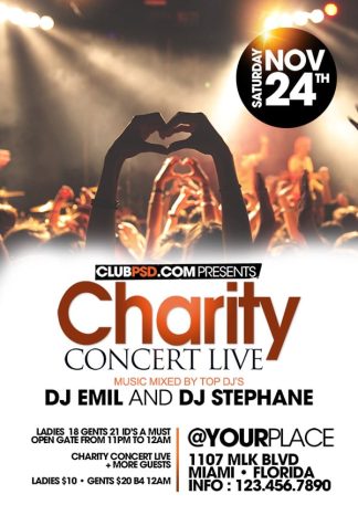 Charity Concert charity concert Community flyer
