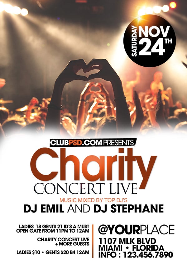 Charity Concert charity concert Community flyer
